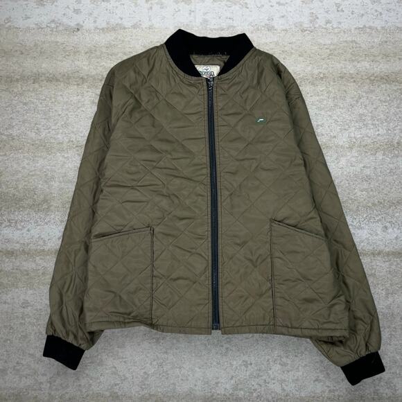 Vintage 90s Redhead Puffer Jacket Mens XL Olive Green Polyester Insulated Zip - Picture 1 of 4